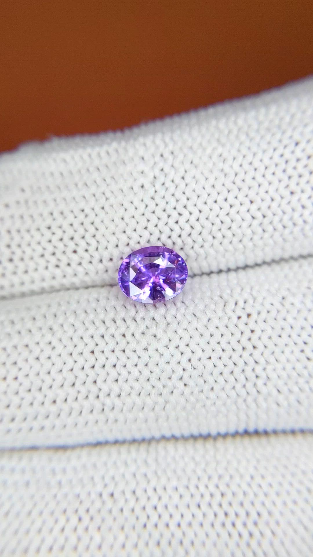 1.13 Ct. Purple Sapphire from Ceylon (Sri Lanka) Size Video