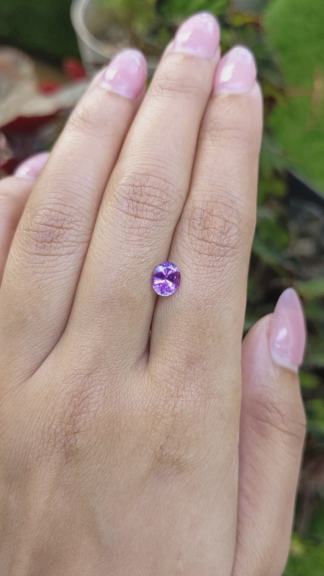 1.13 Ct. Purple Sapphire from Ceylon (Sri Lanka) Size Video