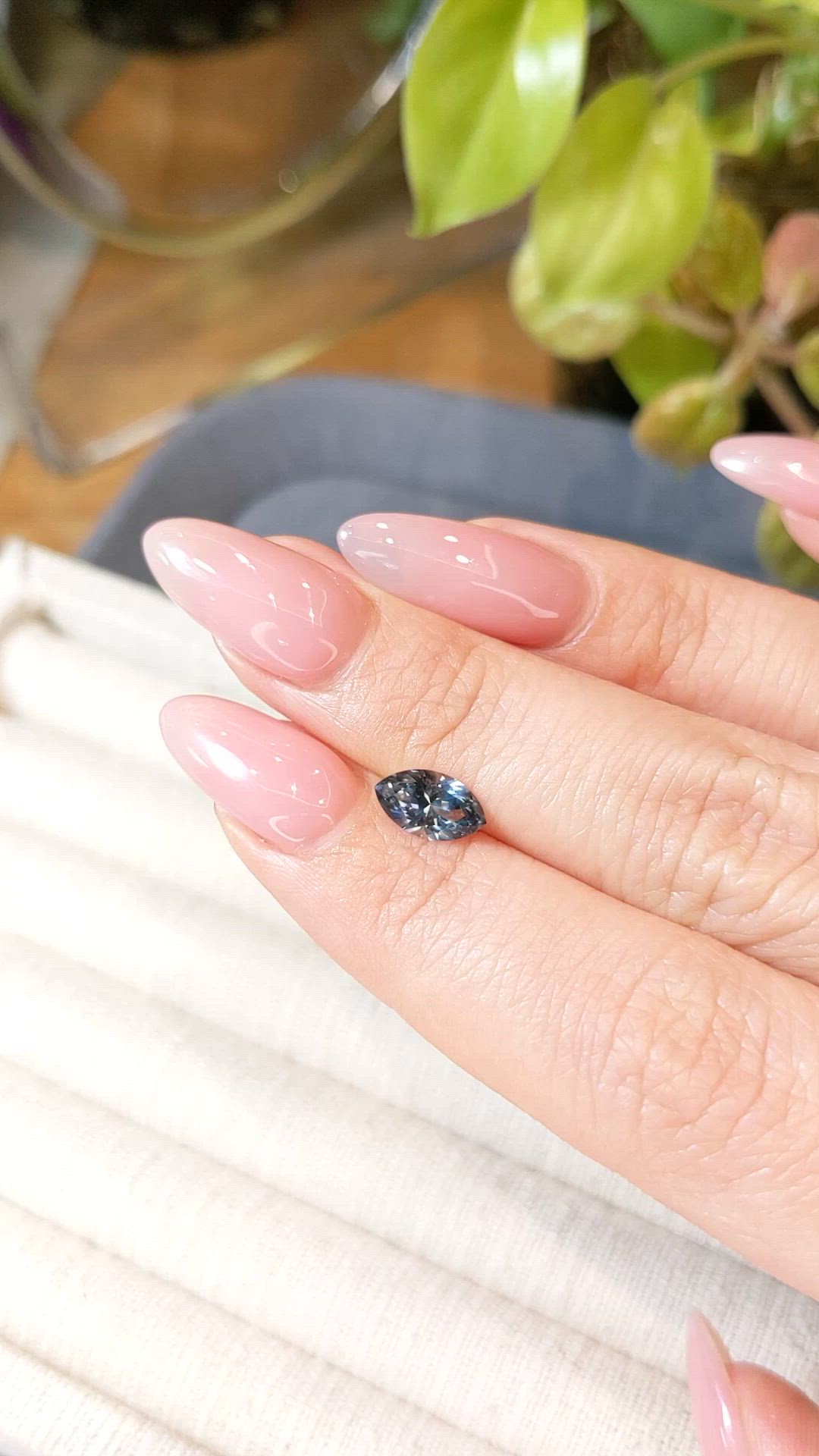 1.11 Ct. Bluish Grey Sapphire from Montana Size Video