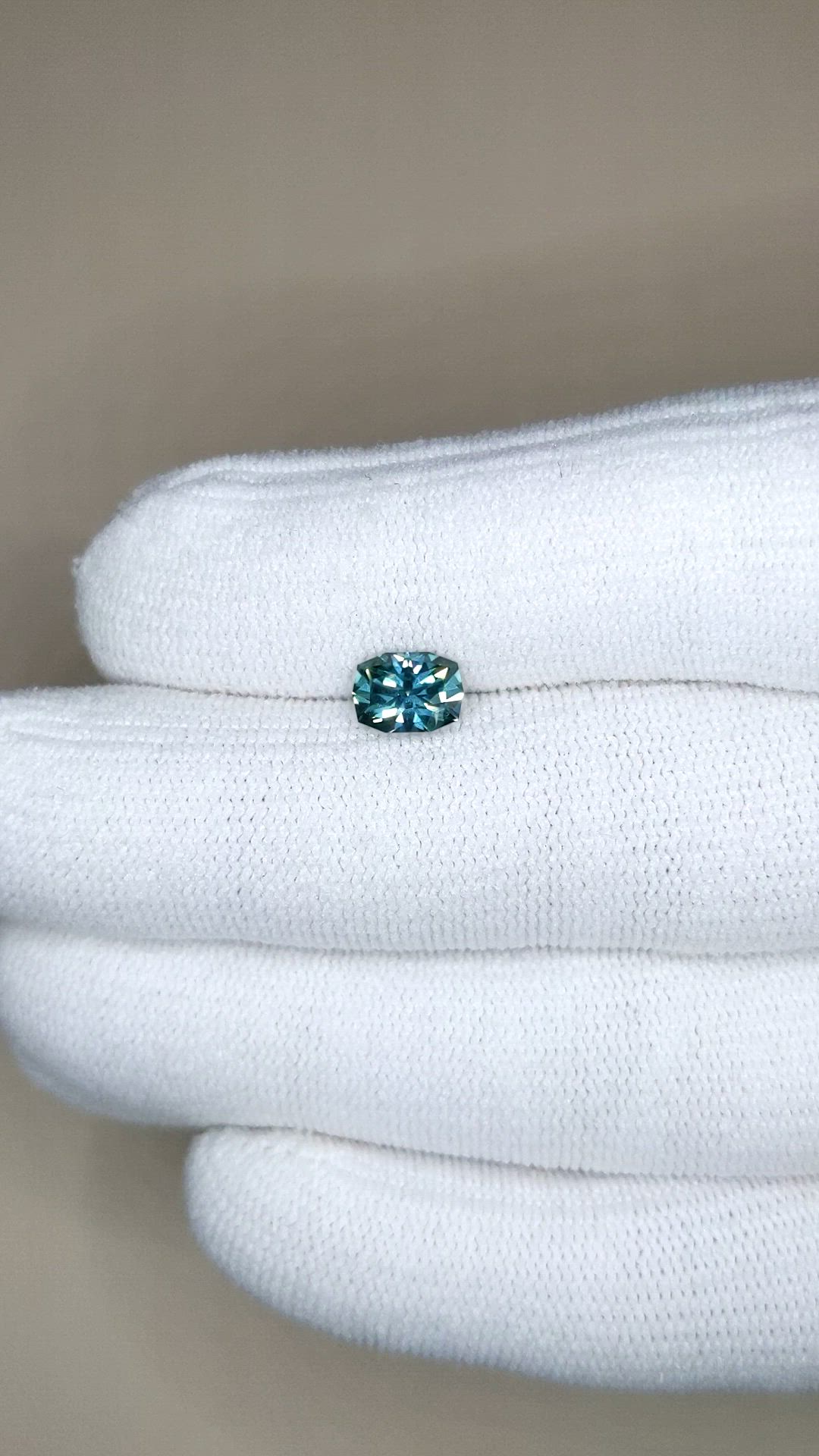 1.28 Ct. Bluish Green Sapphire from Montana Size Video