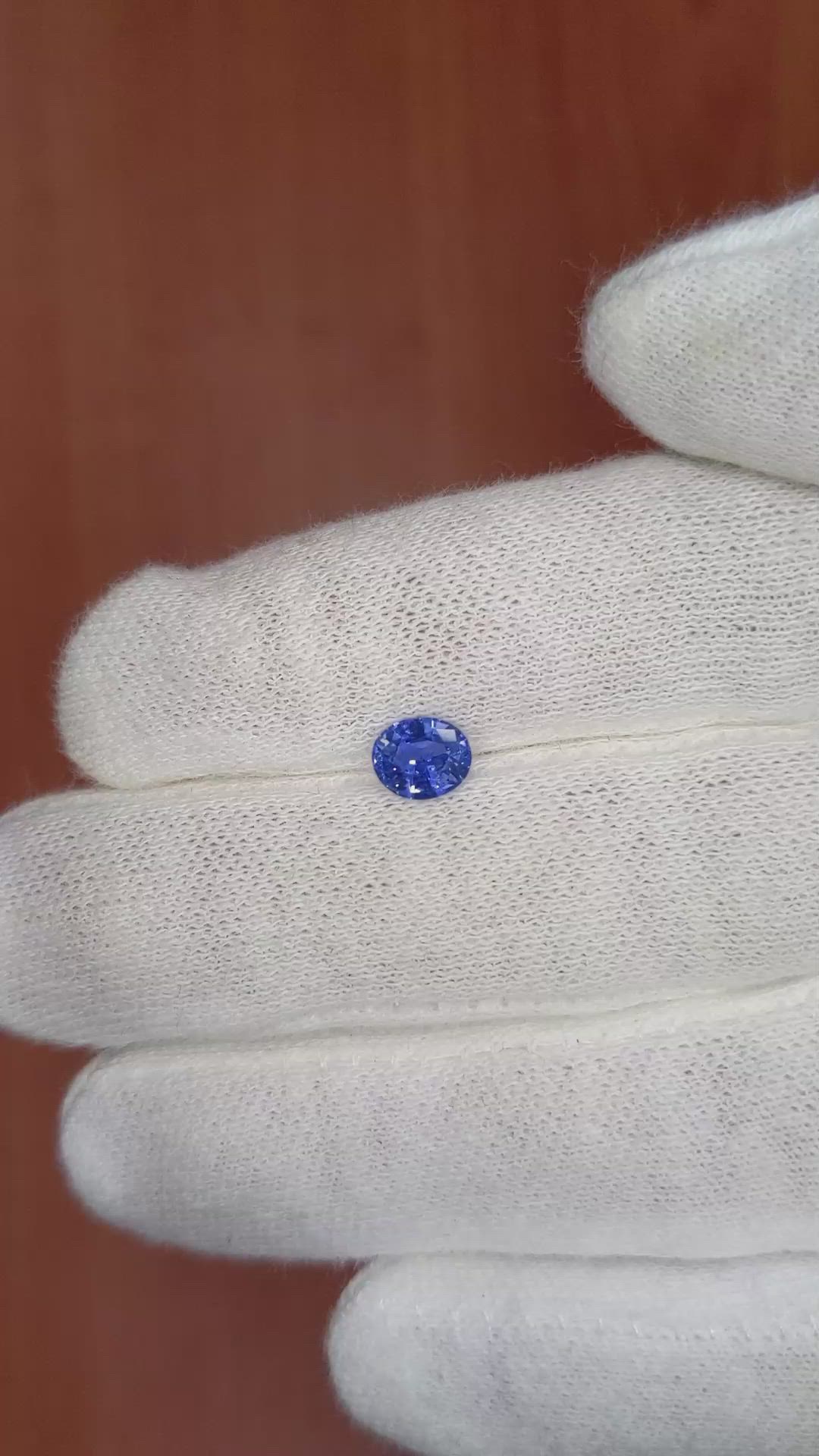0.88 Ct. Blue Sapphire from Ceylon (Sri Lanka) Size Video