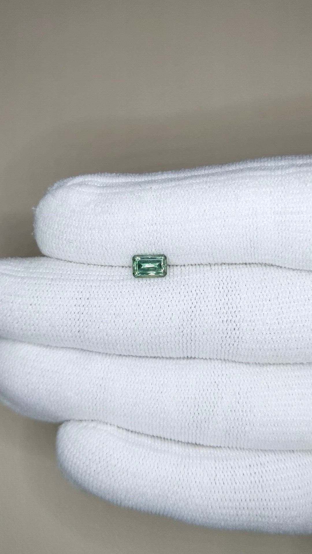0.90 Ct. Bluish Green Sapphire from Montana Size Video