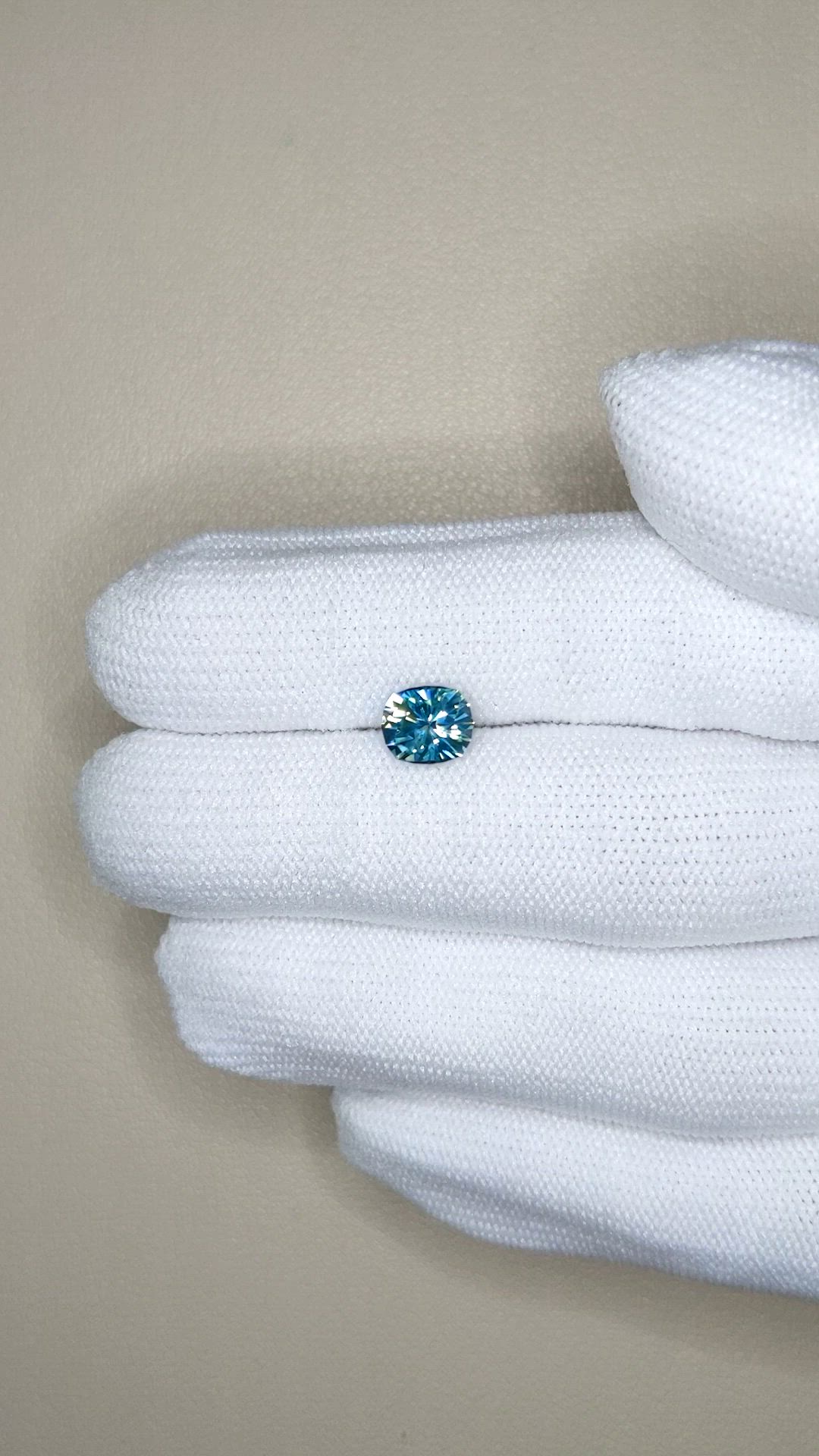 1.49 Ct. Bluish Green Sapphire from Montana Size Video