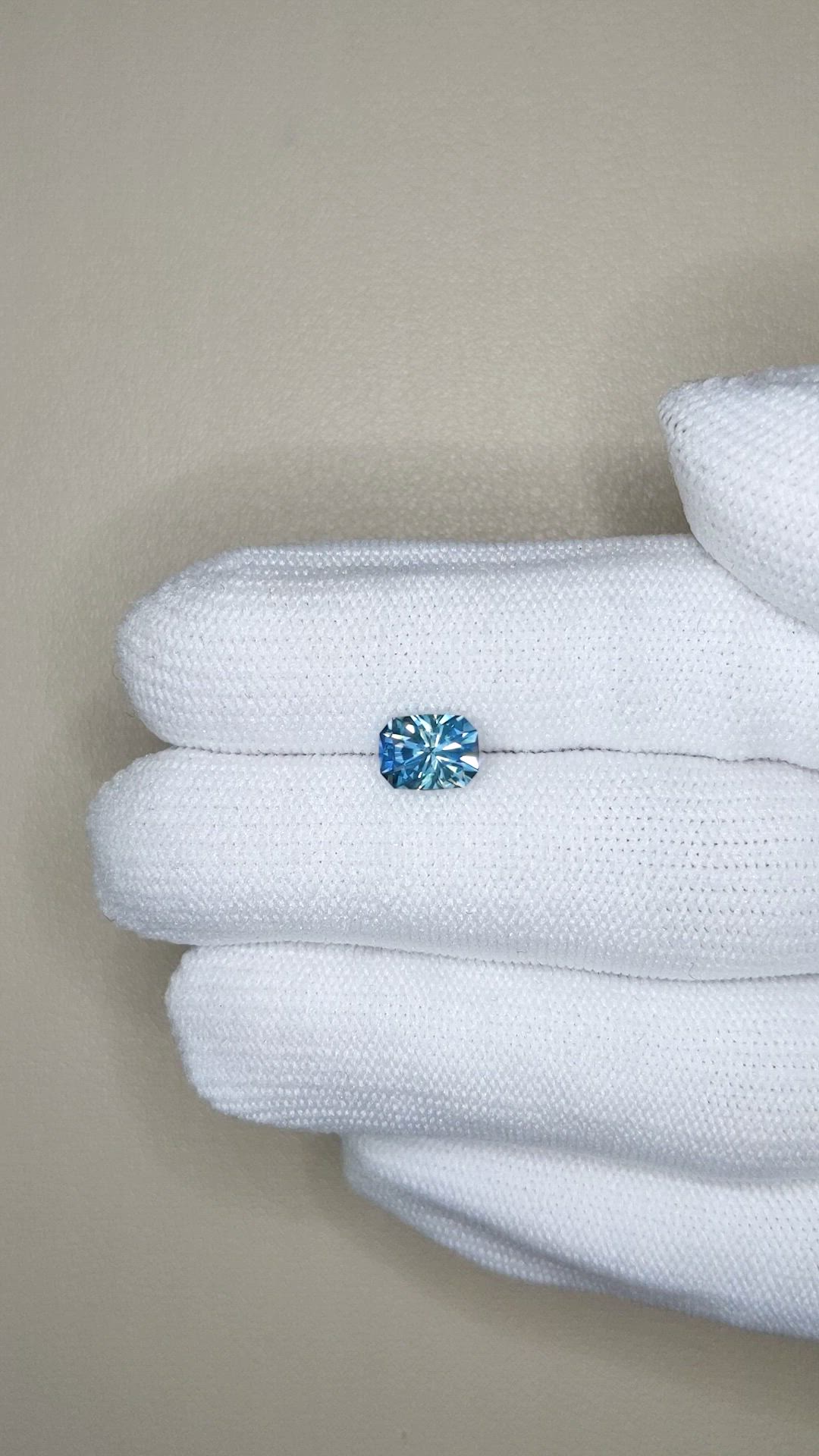 1.59 Ct. Greenish Blue Sapphire from Montana Size Video
