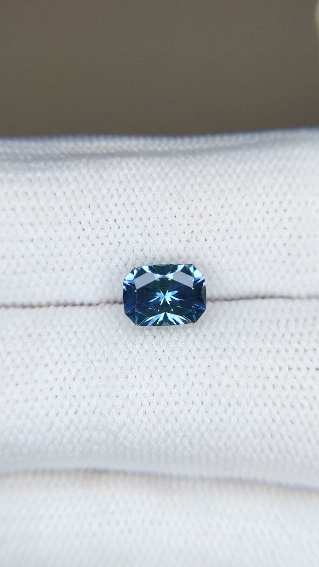 1.59 Ct. Greenish Blue Sapphire from Montana Size Video