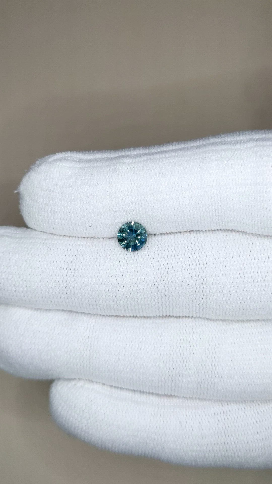 0.96 Ct. Bluish Green Sapphire from Montana Size Video