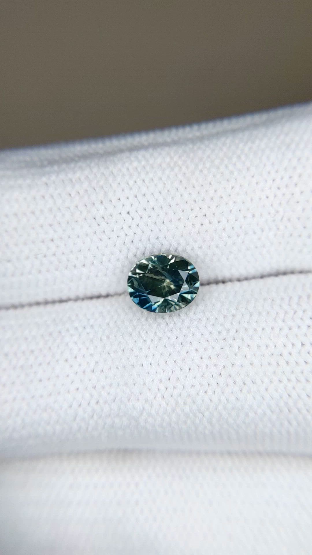 1.20 Ct. Bluish Green Sapphire from Montana Size Video