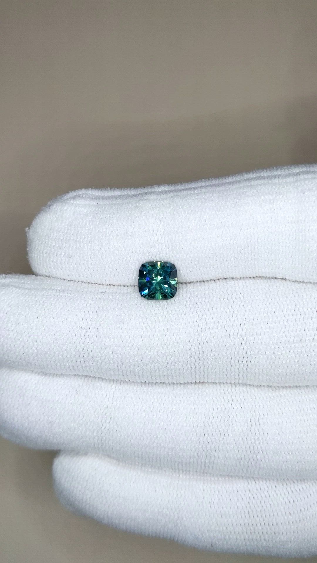1.63 Ct. Bluish Green Sapphire from Montana Size Video