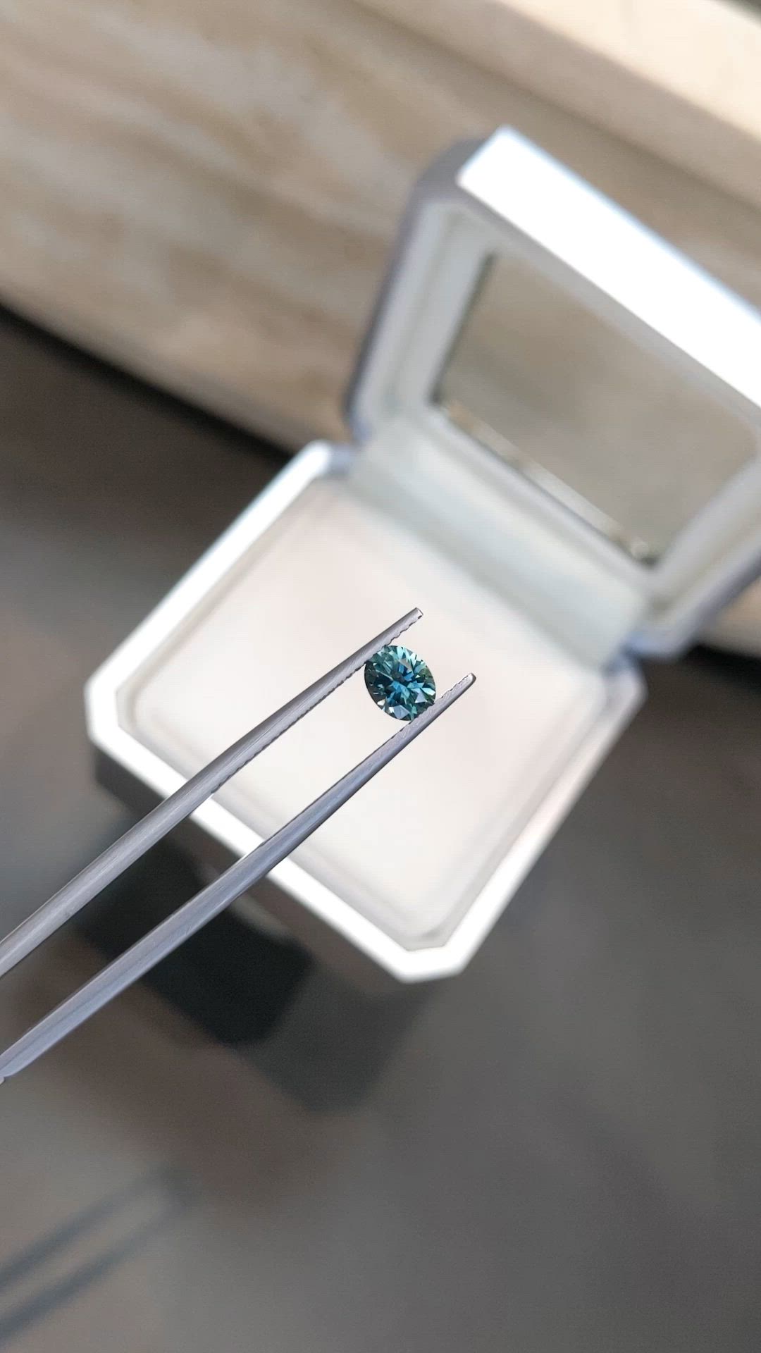 0.86 Ct. Bluish Green Sapphire from Montana Size Video