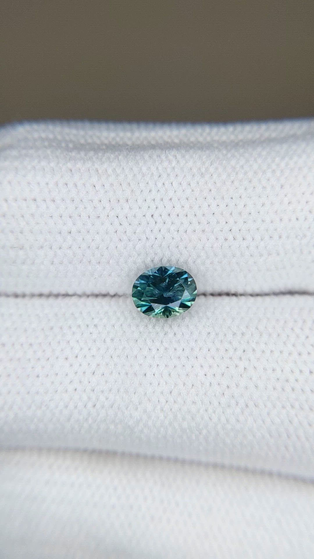 0.86 Ct. Bluish Green Sapphire from Montana Size Video