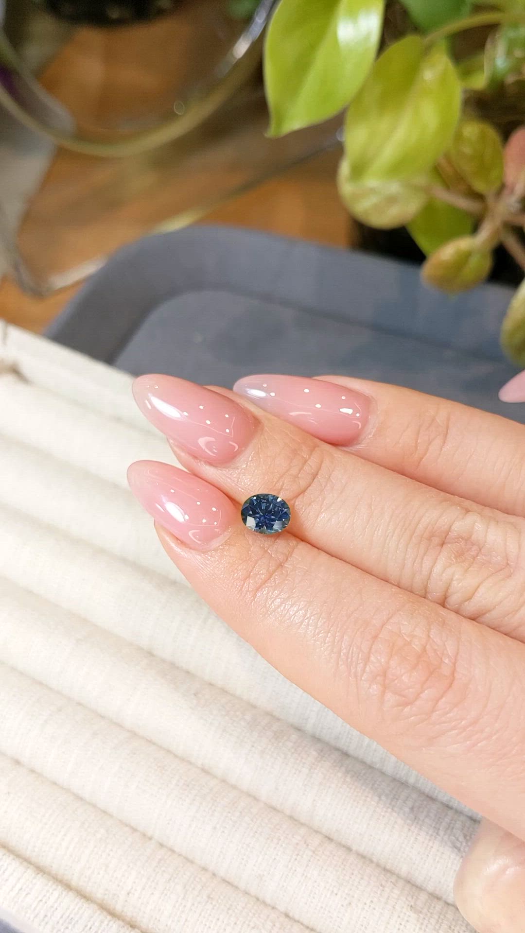 1.30 Ct. Blue Sapphire from Montana Size Video