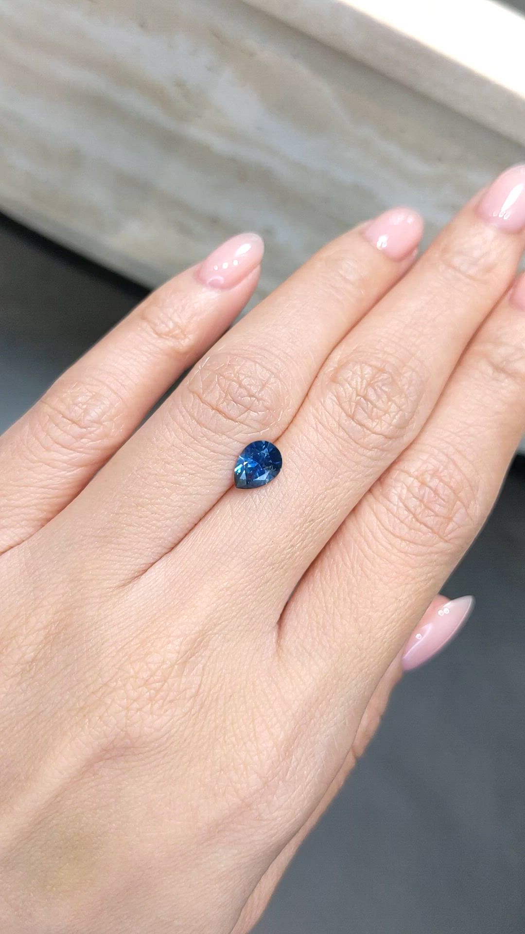 1.18 Ct. Greenish Blue Sapphire from Montana Size Video