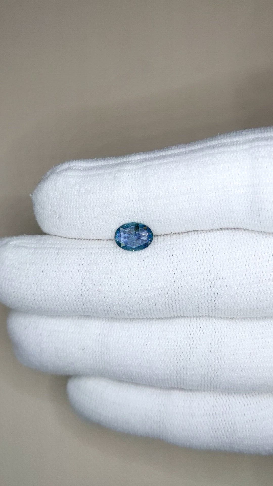 0.79 Ct. Greenish Blue Sapphire from Montana Size Video