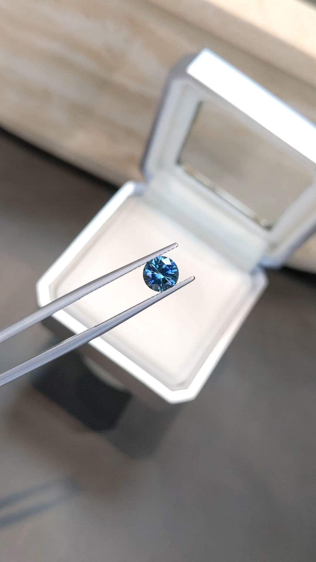 1.33 Ct. Bluish Green Sapphire from Montana Size Video