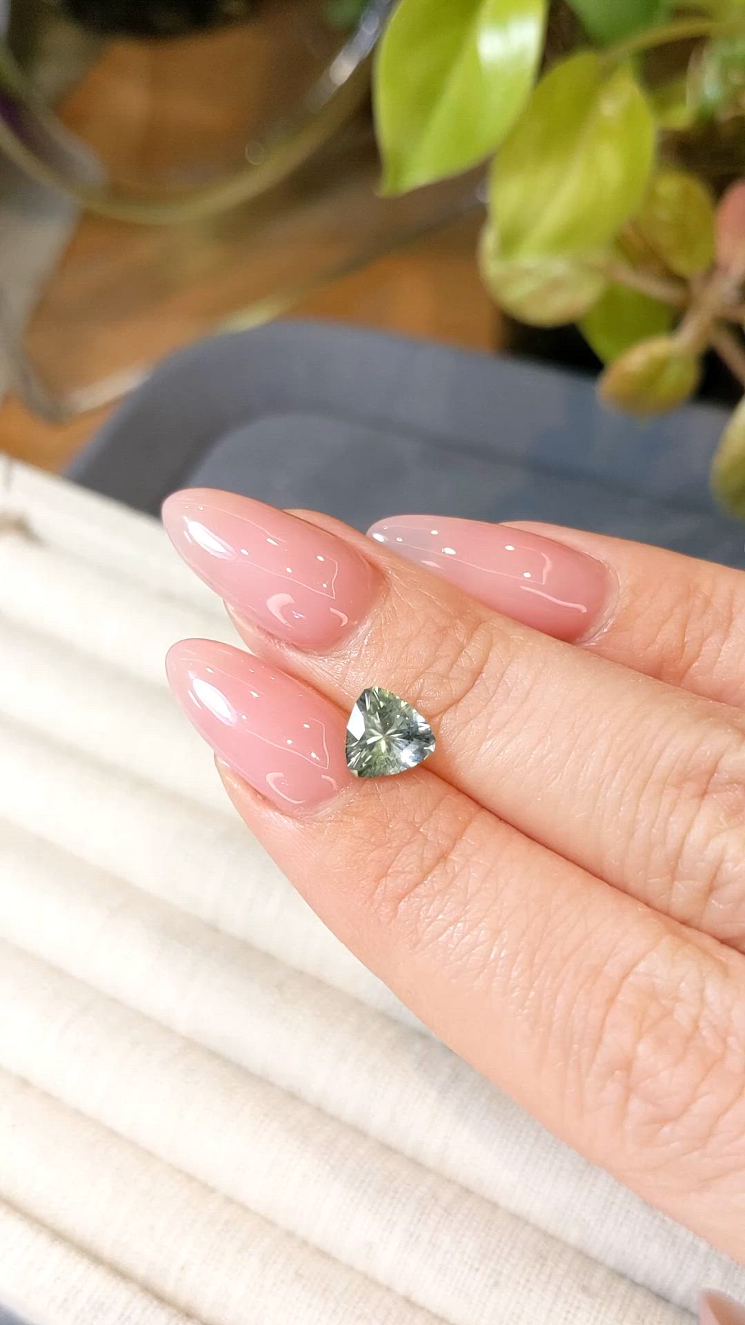 1.37 Ct. Green Sapphire from Montana Size Video