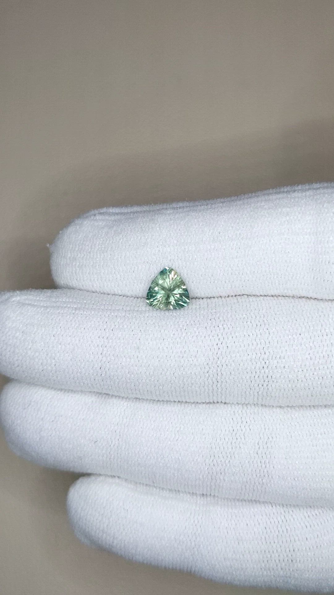 1.37 Ct. Green Sapphire from Montana Size Video