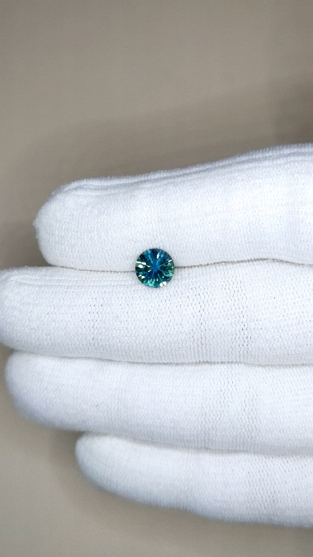 1.54 Ct. Bluish Green Sapphire from Montana Size Video