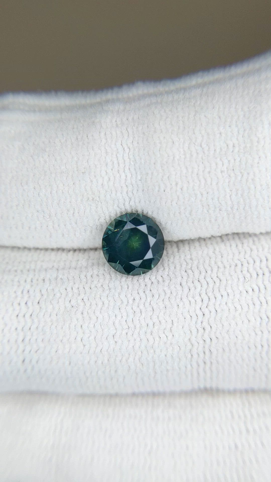 1.59 Ct. Bluish Green Sapphire from Montana Size Video