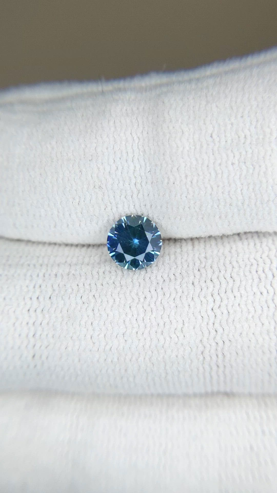 0.89 Ct. Greenish Blue Sapphire from Montana Size Video