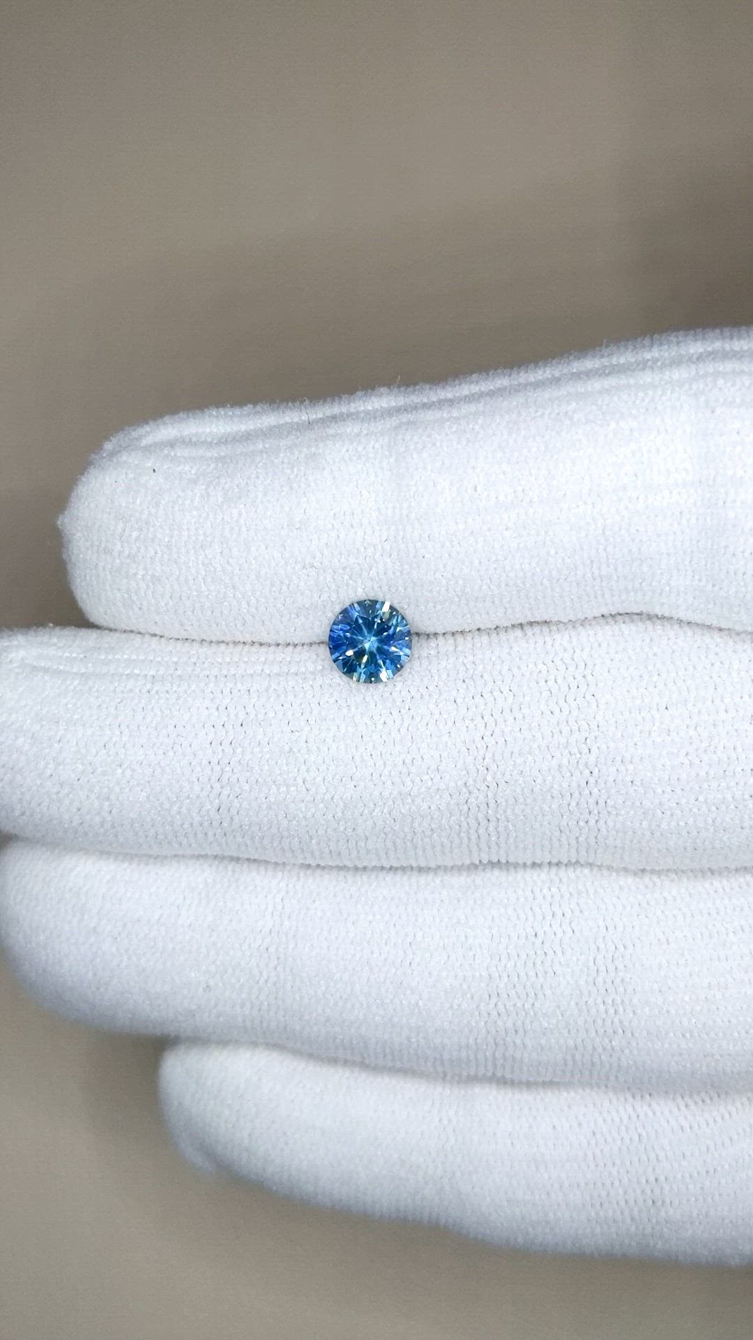 0.89 Ct. Greenish Blue Sapphire from Montana Size Video