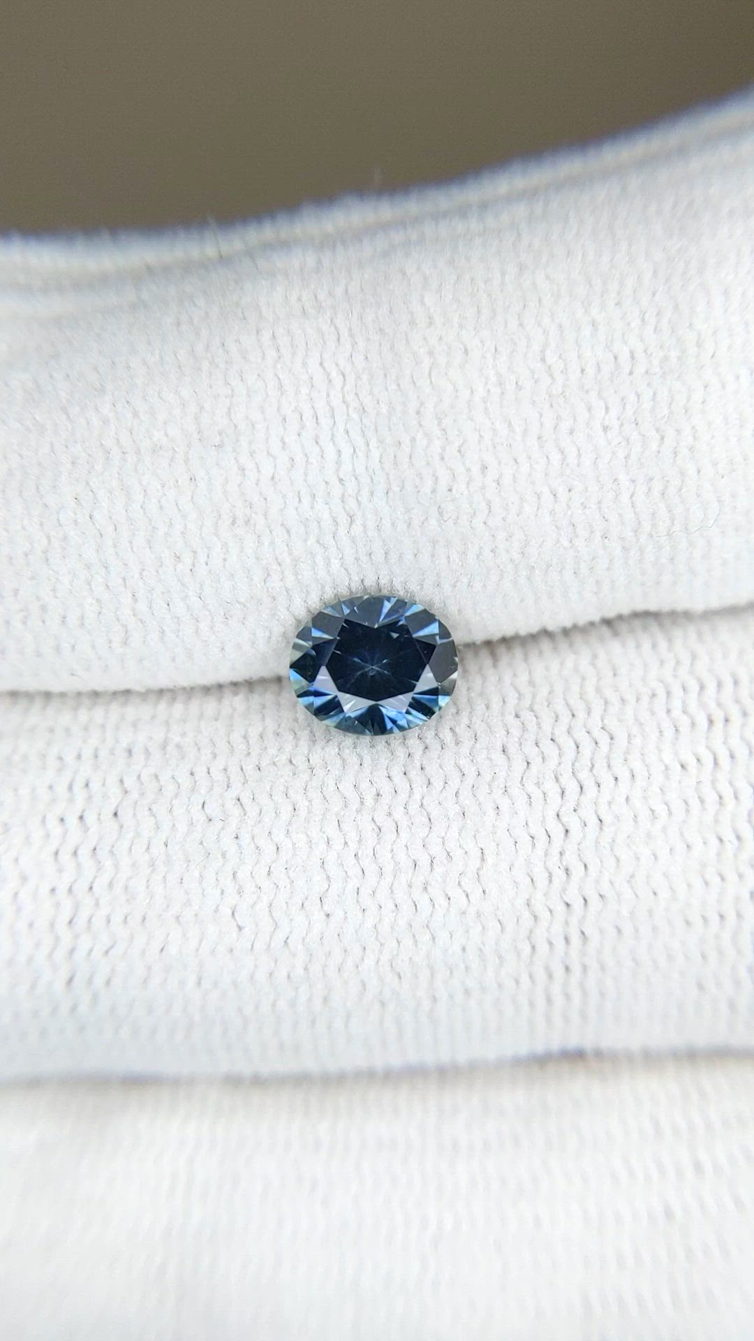 1.18 Ct. Greenish Blue Sapphire from Montana Size Video