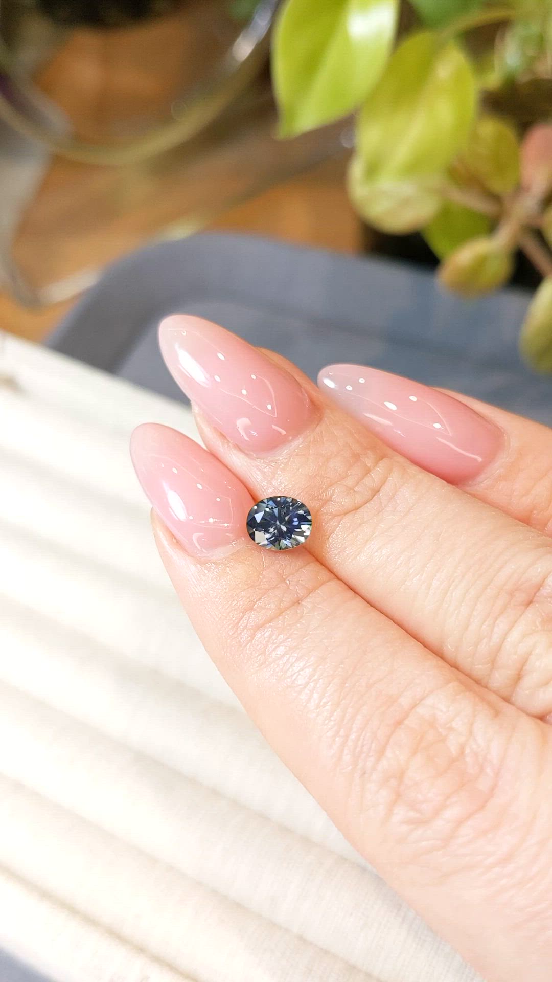 1.18 Ct. Greenish Blue Sapphire from Montana Size Video