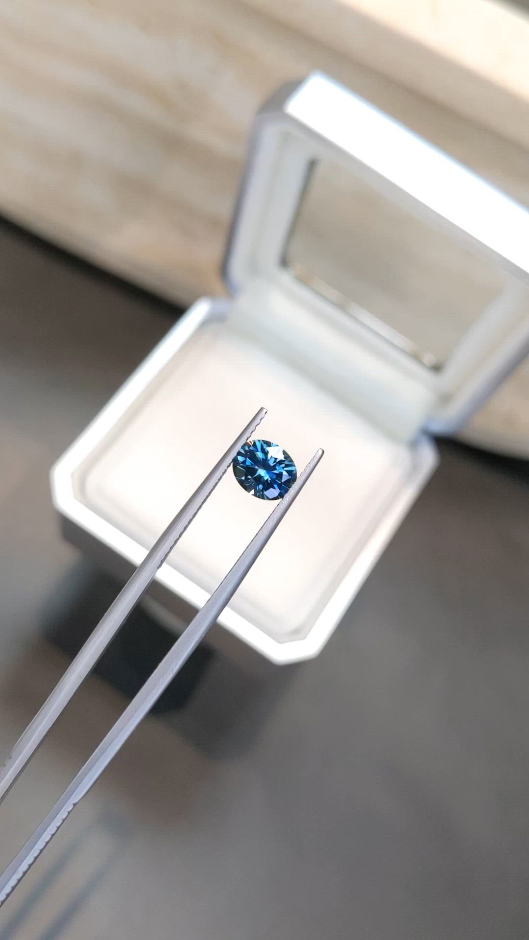 1.55 Ct. Greenish Blue Sapphire from Montana Size Video