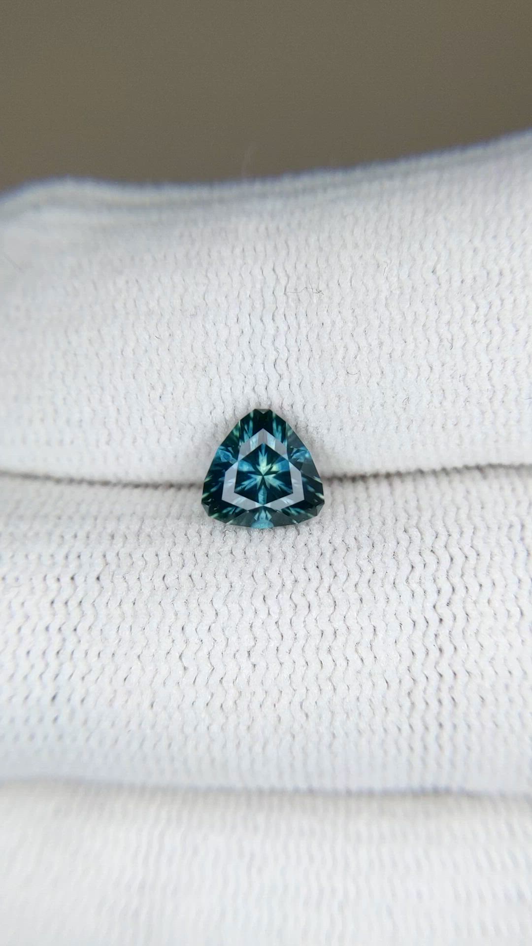 1.18 Ct. Bluish Green Sapphire from Montana Size Video