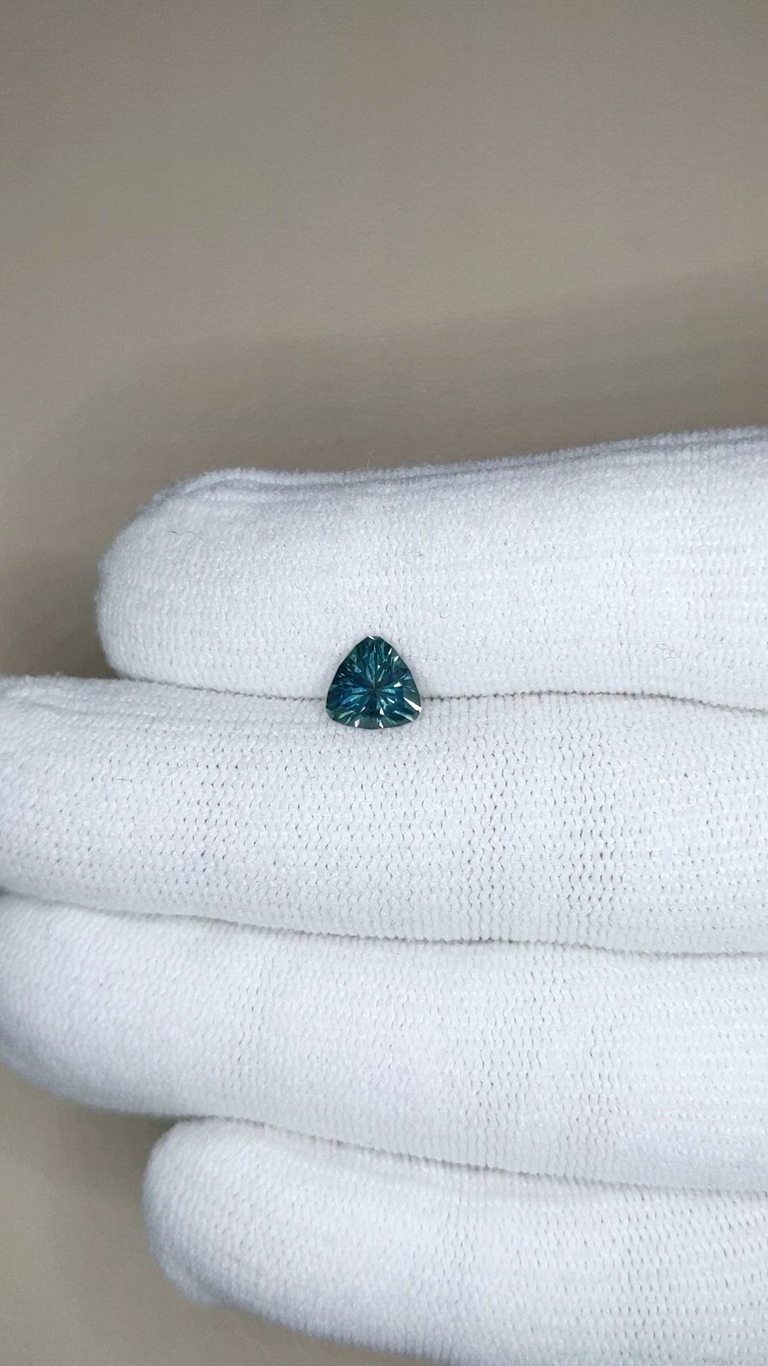 1.18 Ct. Bluish Green Sapphire from Montana Size Video