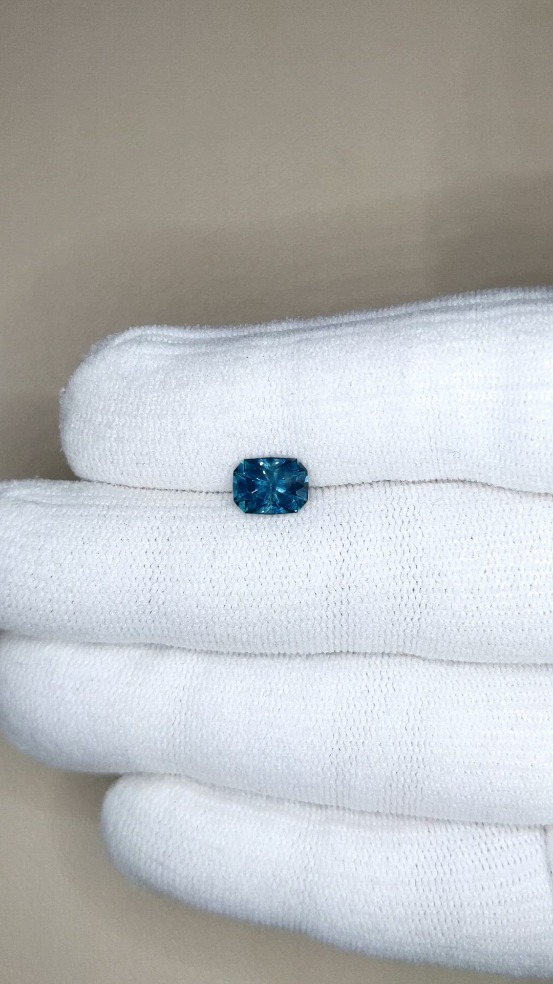 1.58 Ct. Greenish Blue Sapphire from Montana Size Video