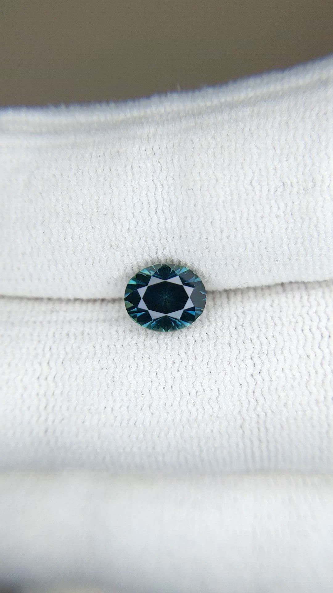 1.53 Ct. Bluish Green Sapphire from Montana Size Video