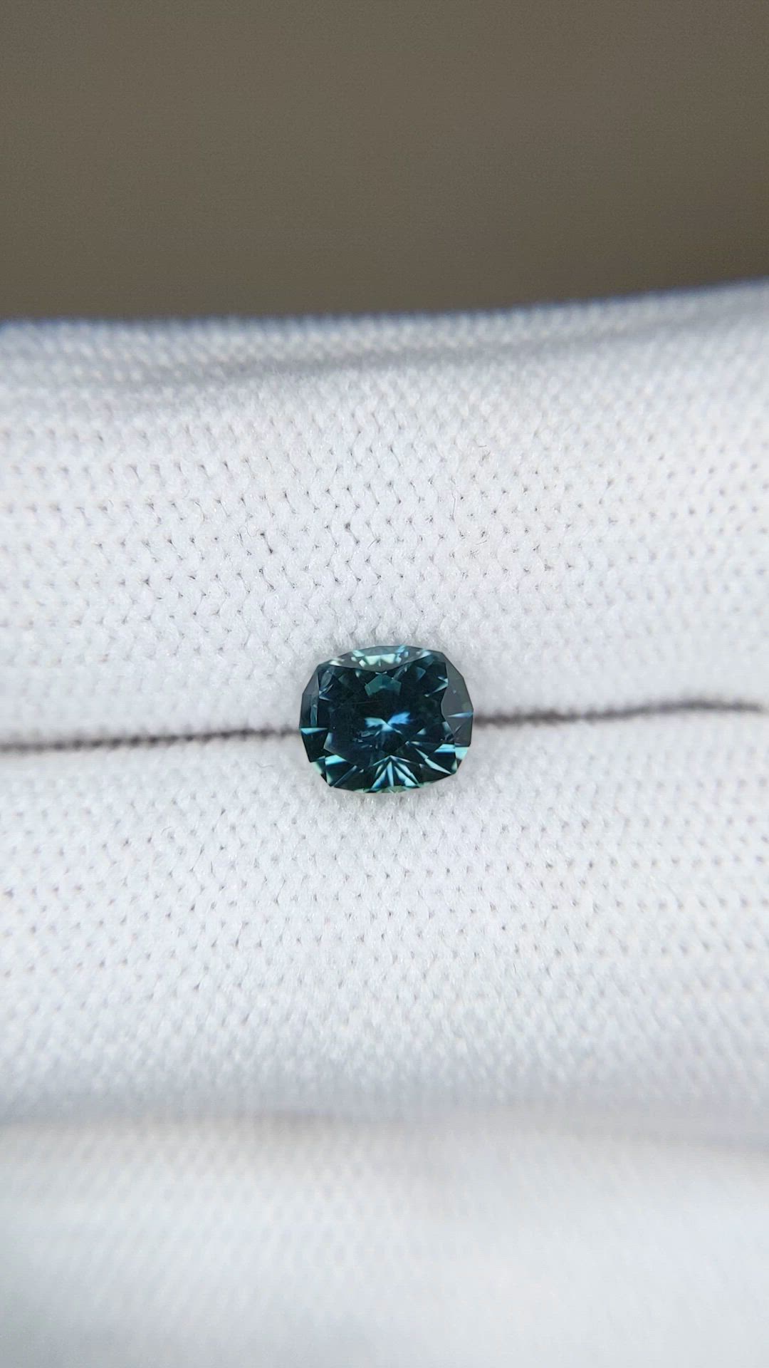 1.23 Ct. Bluish Green Sapphire from Montana Size Video