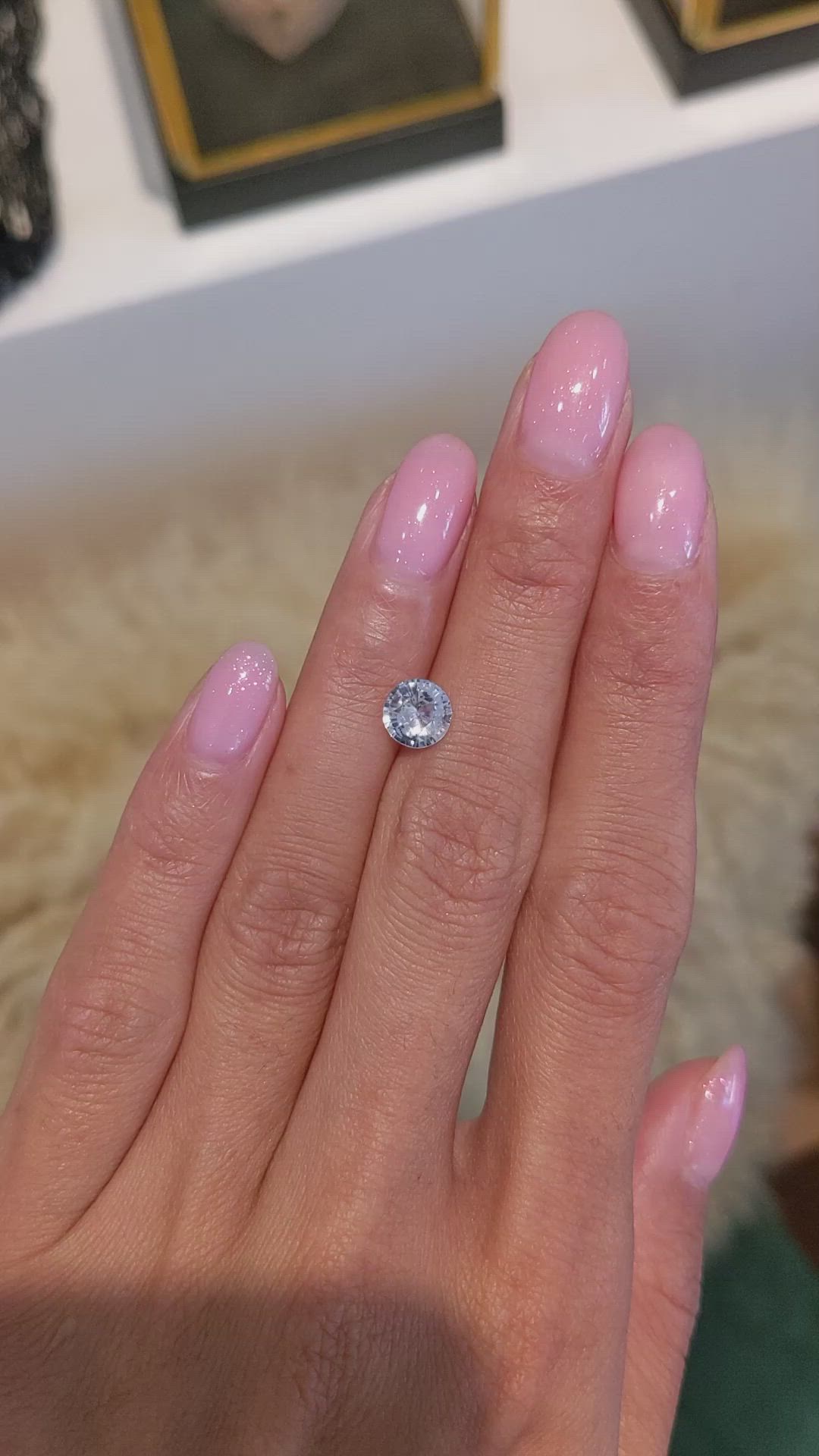 1.46 Ct. White Sapphire from Ceylon (Sri Lanka) Size Video