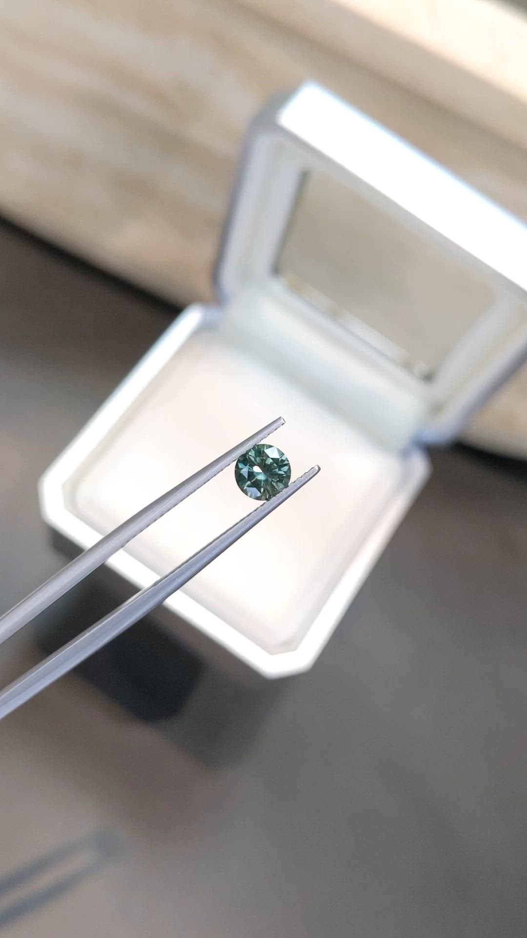 0.83 Ct. Bluish Green Sapphire from Montana Size Video