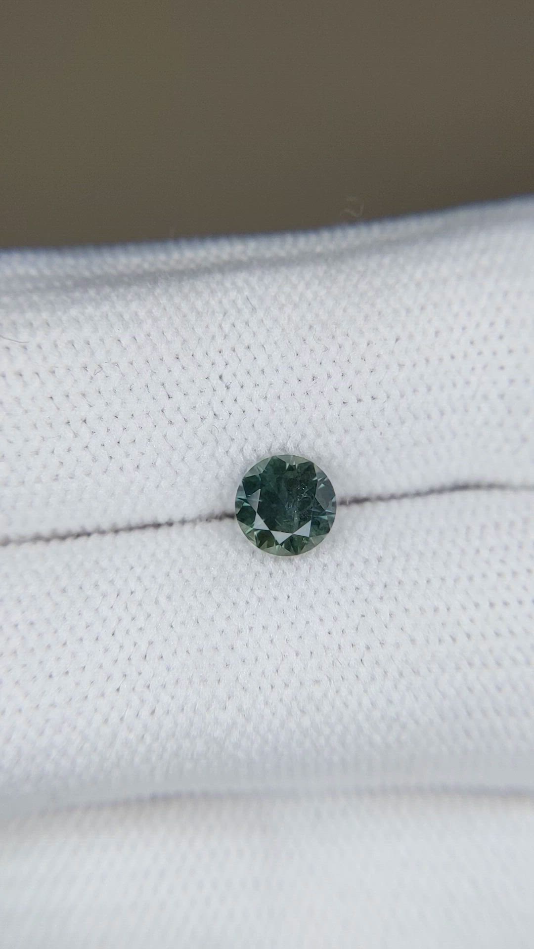 0.83 Ct. Bluish Green Sapphire from Montana Size Video
