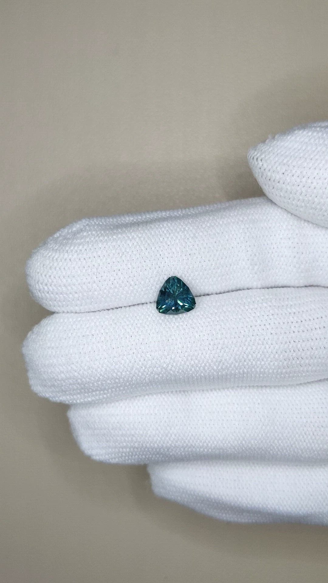 1.16 Ct. Bluish Green Sapphire from Montana Size Video