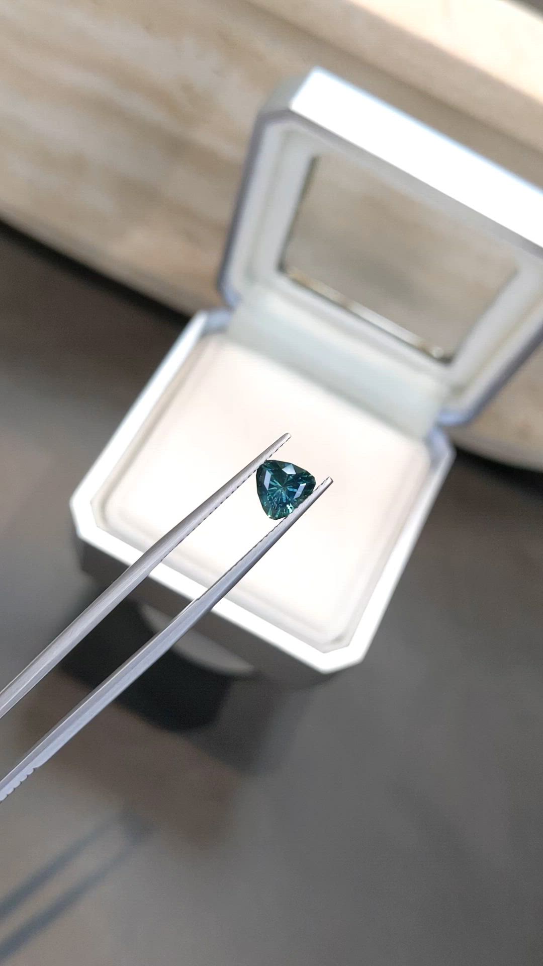1.16 Ct. Bluish Green Sapphire from Montana Size Video
