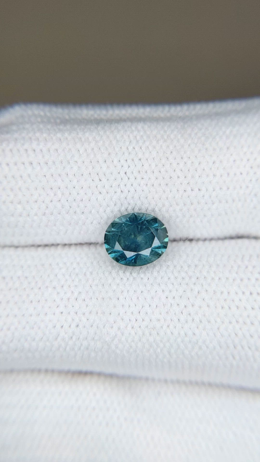 1.54 Ct. Bluish Green Sapphire from Montana Size Video