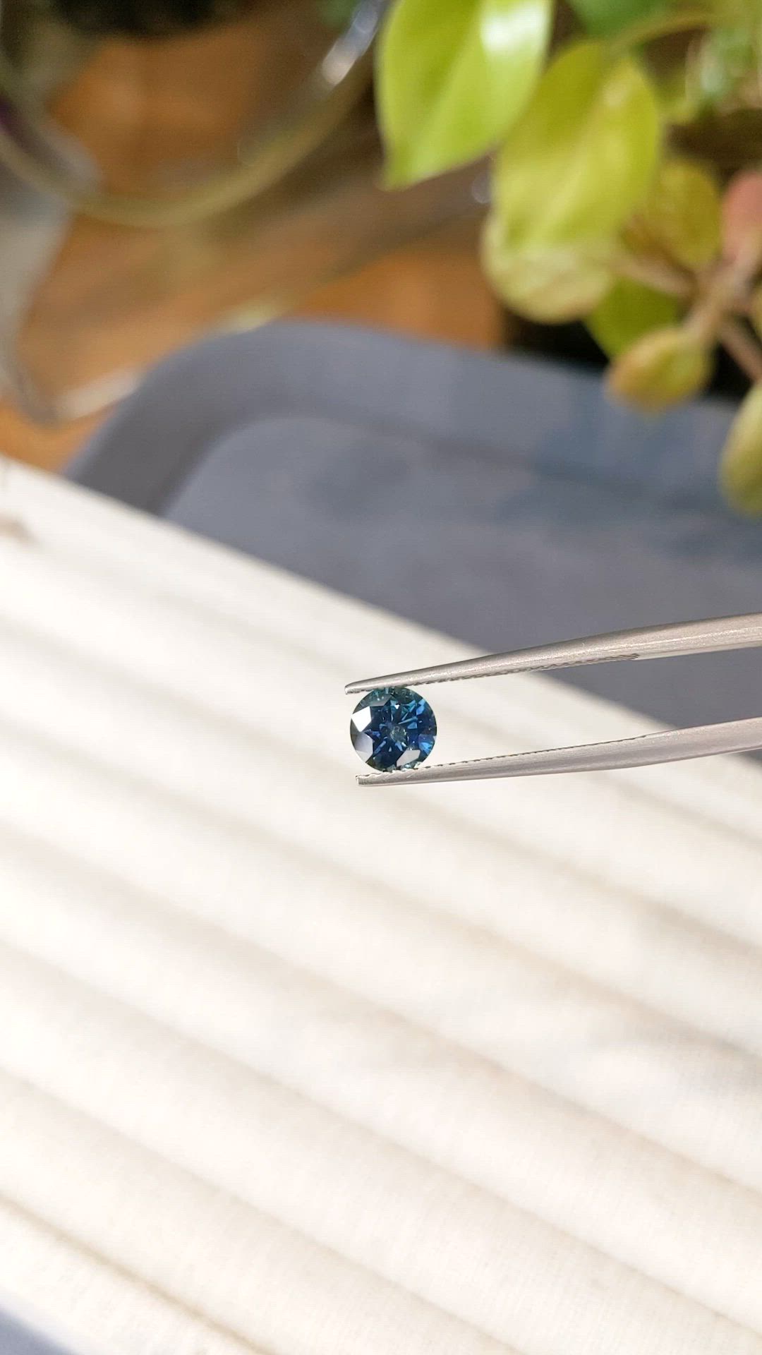 1.08 Ct. Bluish Green Sapphire from Montana Size Video