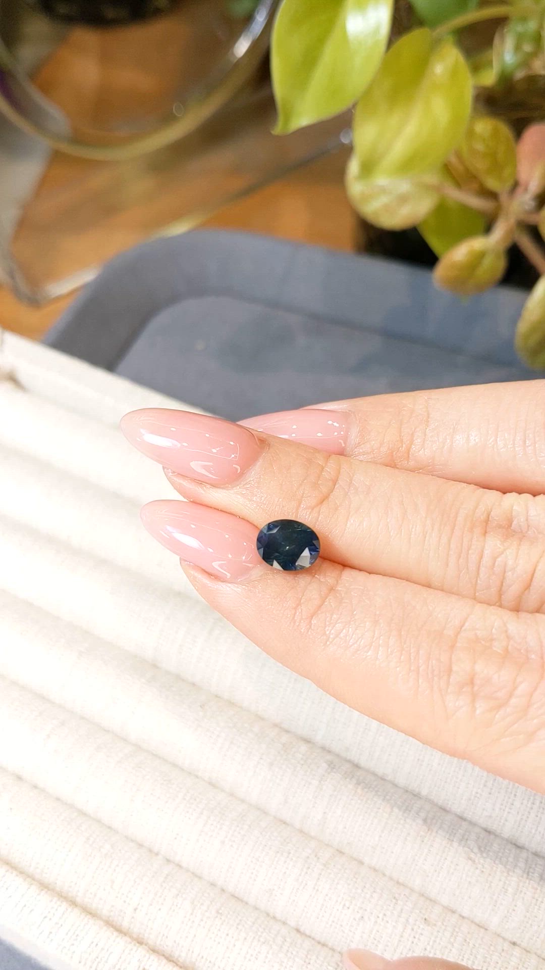 1.98 Ct. Bluish Green Sapphire from Montana Size Video