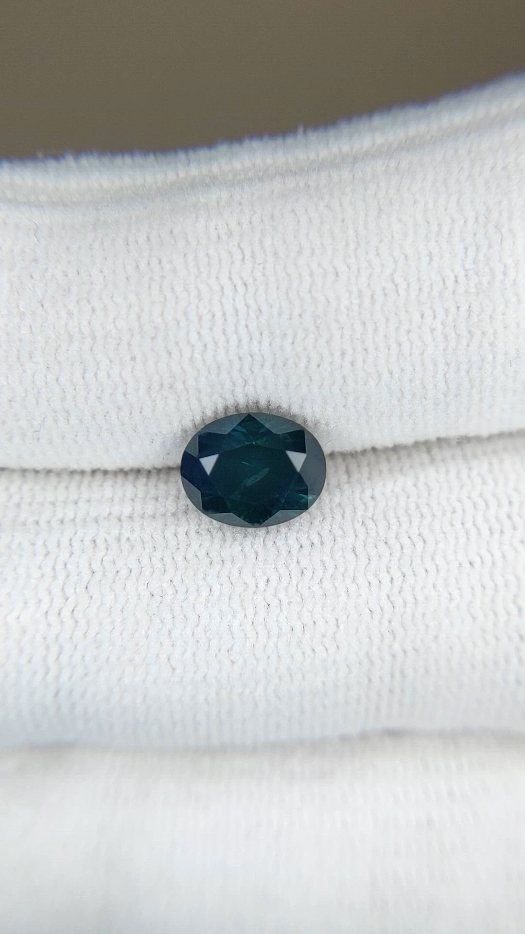 1.98 Ct. Bluish Green Sapphire from Montana Size Video