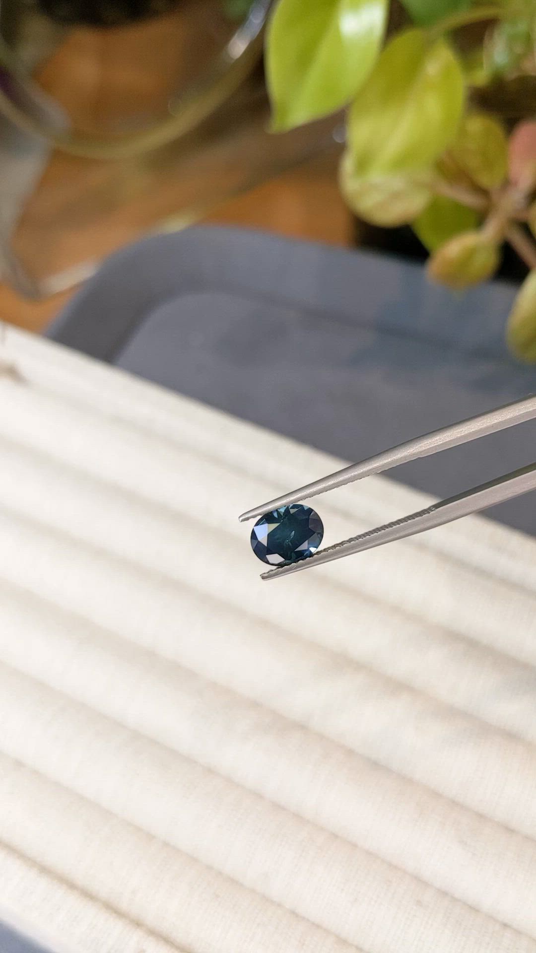 1.98 Ct. Bluish Green Sapphire from Montana Size Video