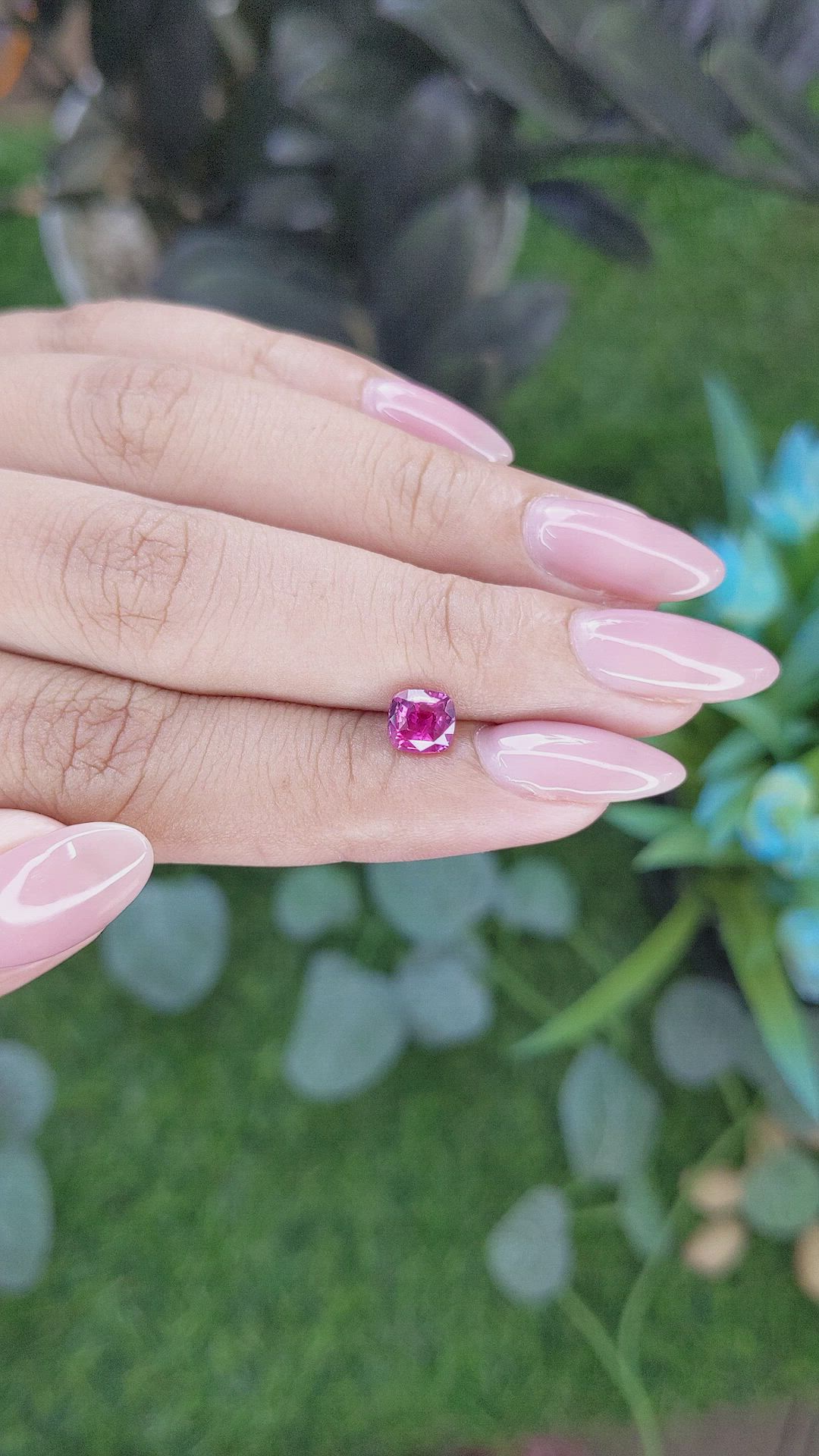 1.02 Ct. Purplish Pink Sapphire from Tanzania Size Video