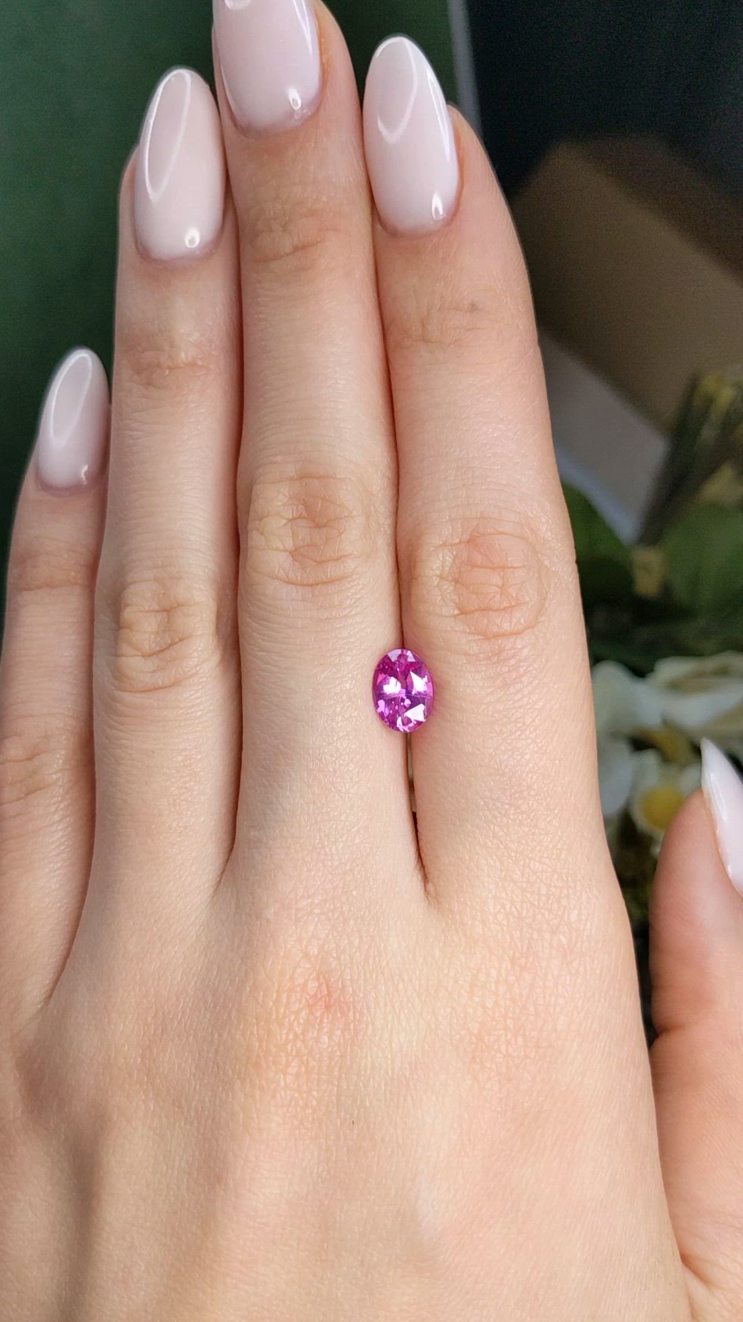 1.78 Ct. Pink Sapphire from Ceylon (Sri Lanka) Size Video
