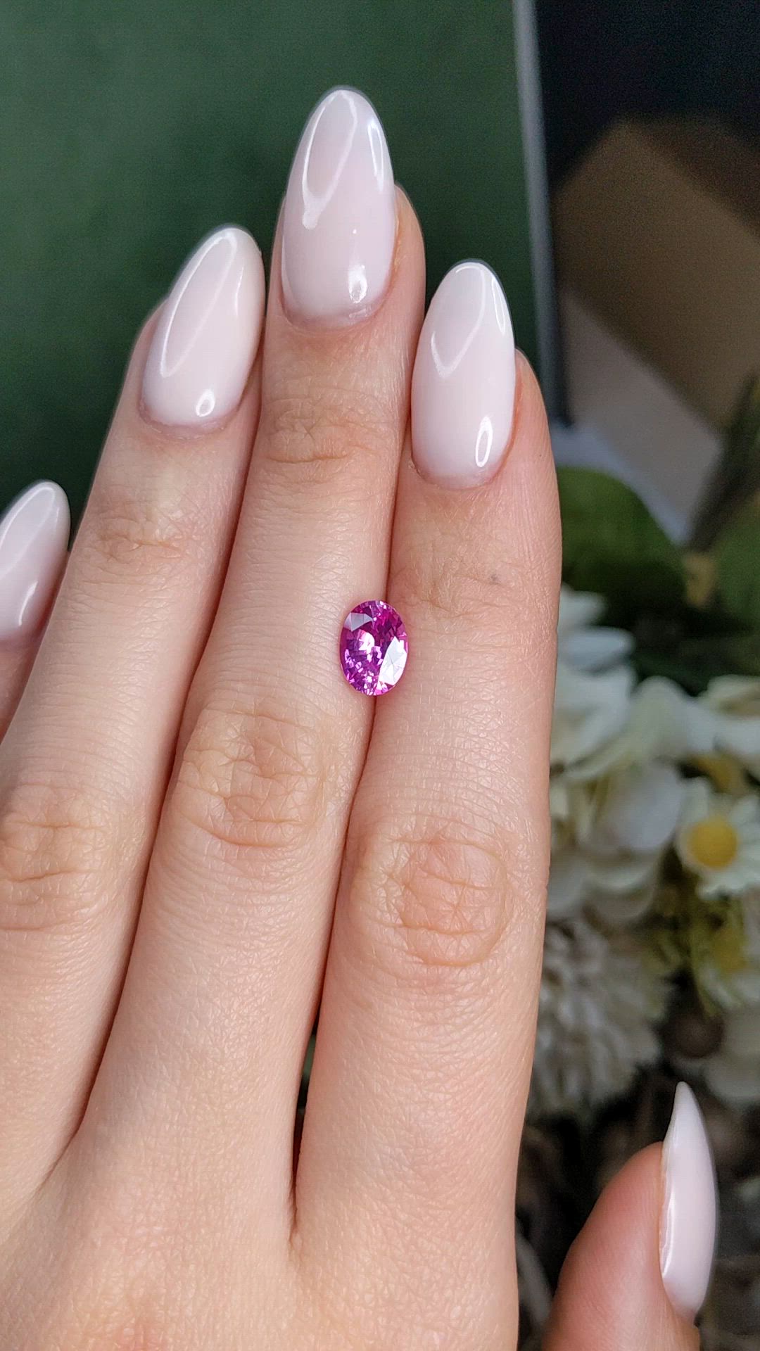 1.78 Ct. Pink Sapphire from Ceylon (Sri Lanka) Size Video