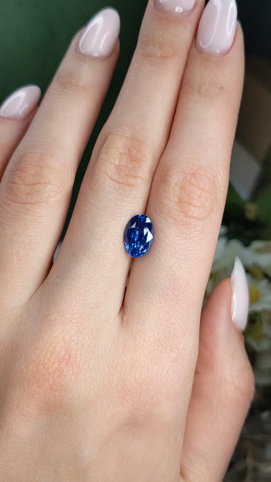3.39 Ct. Blue Sapphire from Ceylon (Sri Lanka) Size Video