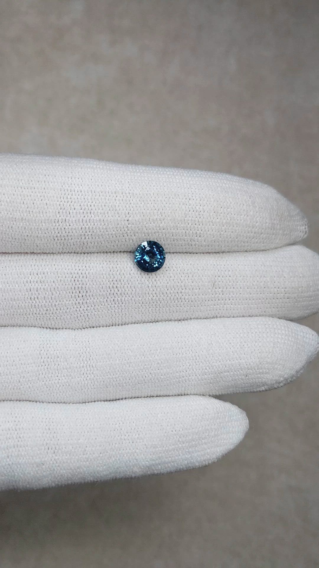 1.49 Ct. Greenish Blue Sapphire from Montana Size Video