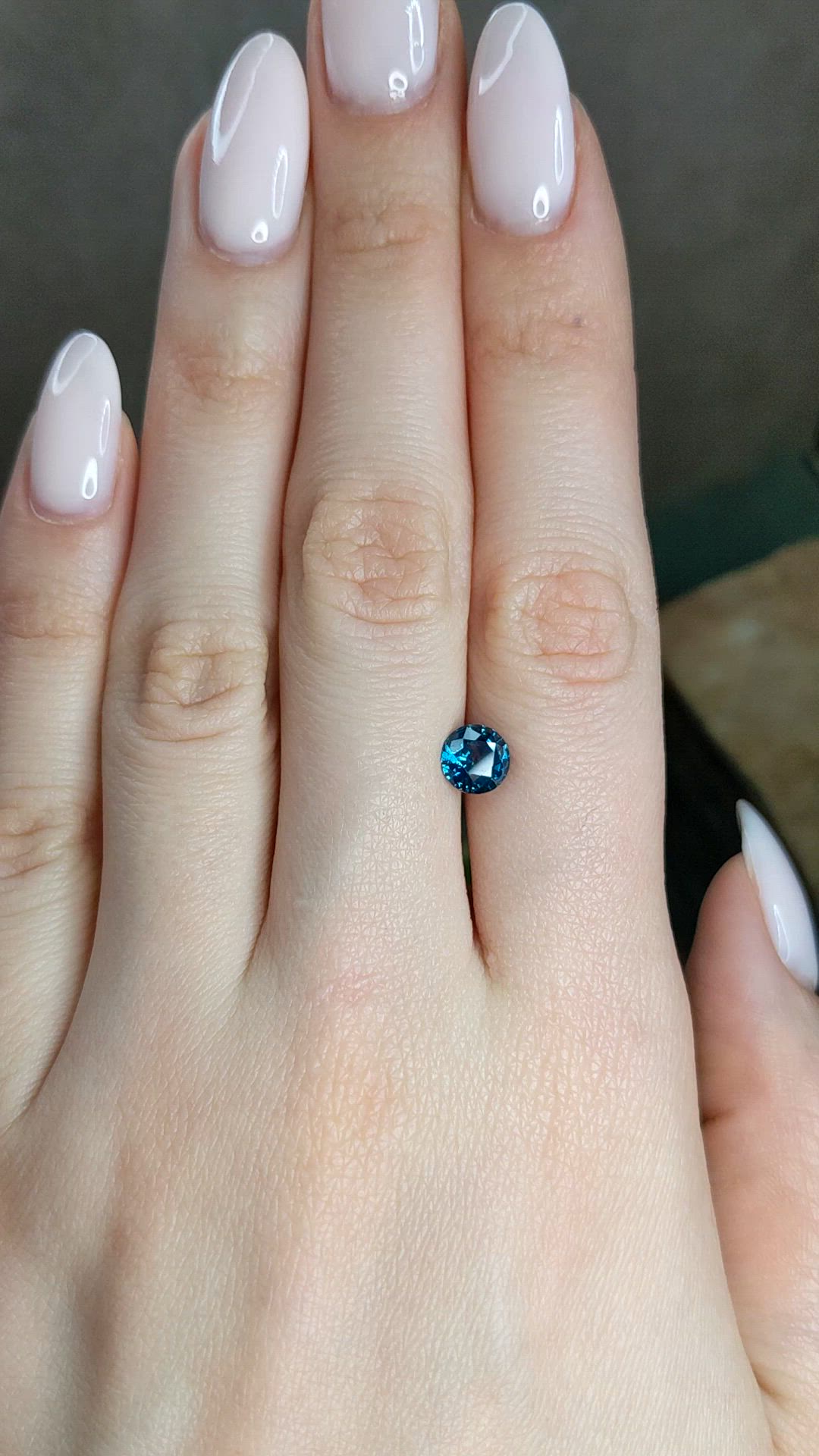 1.43 Ct. Greenish Blue Sapphire from Montana Size Video