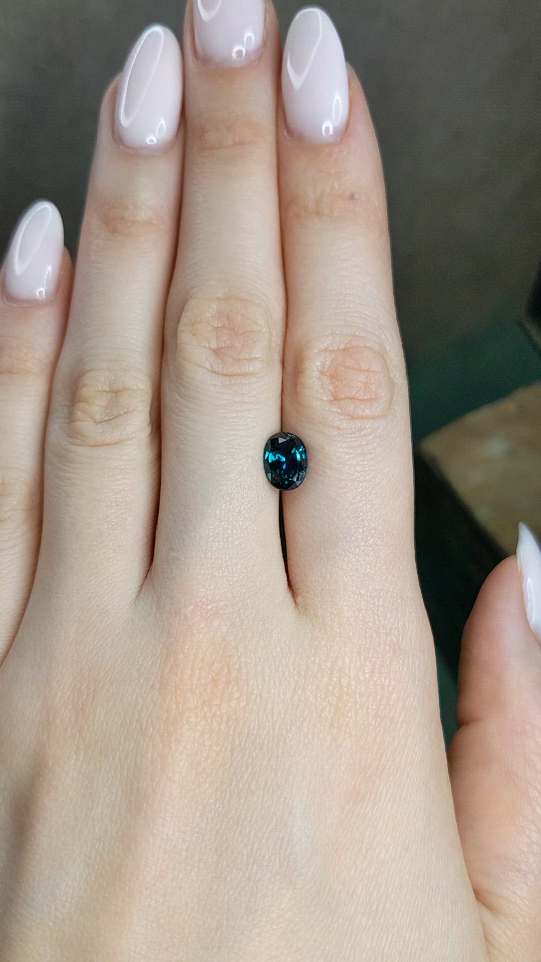 2.09 Ct. Greenish Blue Sapphire from Madagascar Size Video
