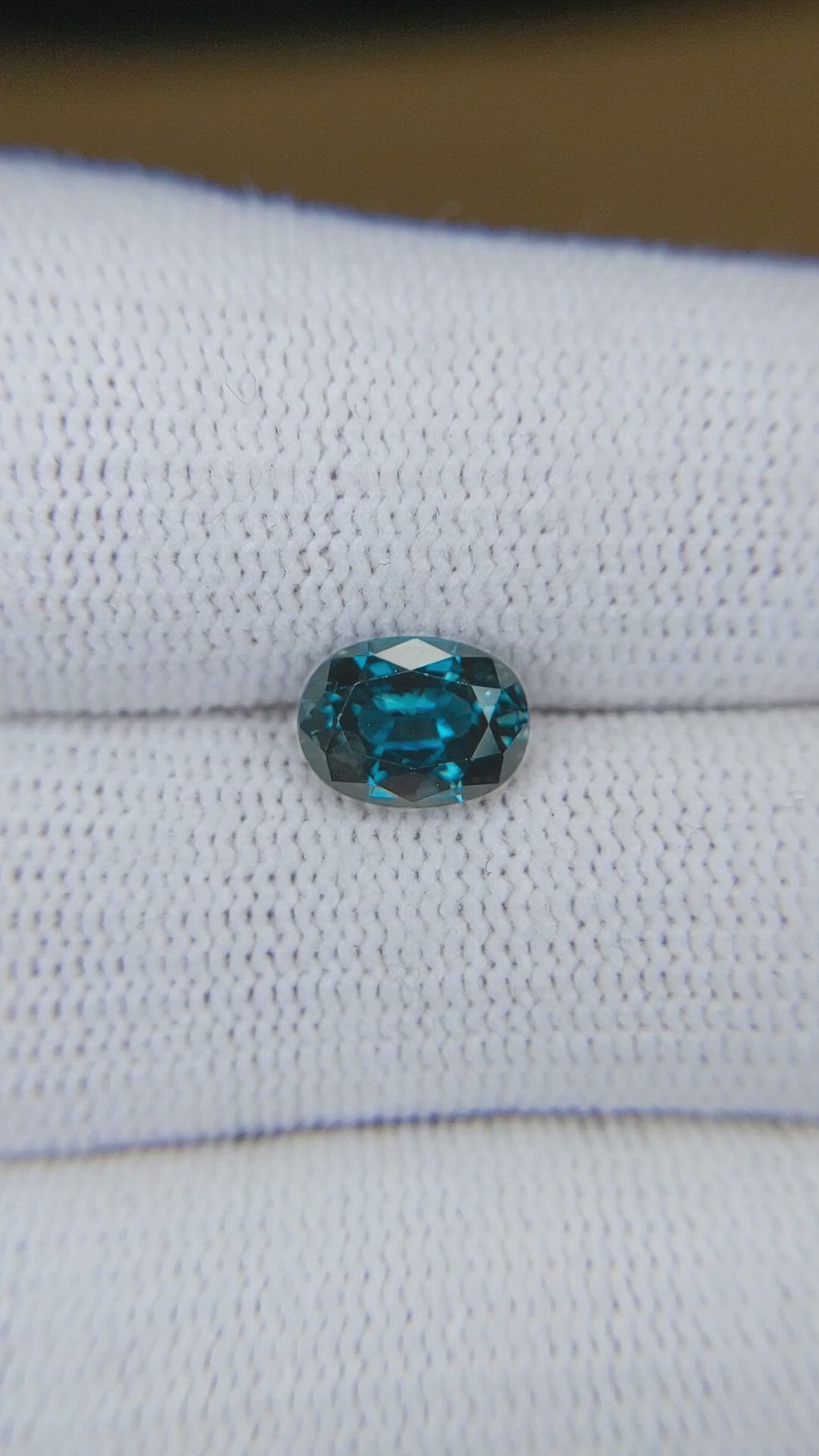 2.09 Ct. Greenish Blue Sapphire from Madagascar Size Video